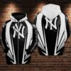 New York Yankees Nfl Football Big Logo Black White 3d Hoodie For Men For Women New York Yankees All Over Printed Hoodie. New York Yankees 3d Shirt - 1d120b169612