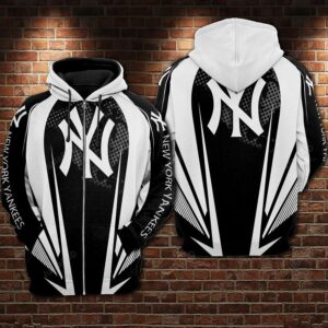 New York Yankees Nfl Football Big Logo Black White 3d Hoodie For Men For Women New York Yankees All Over Printed Hoodie. New York Yankees 3d Shirt - 1d120b169612