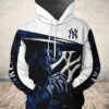 New York Yankees Nfl Football Mlb Skull 3D Hoodie For Men For Women New York Yankees All Over Printed Hoodie. New York Yankees 3D Full Printing Shirt - 82551561600e