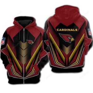 Nfl Arizona Cardinals Zippered Hoodie For Fan Newest Design Zip Up 3D Hoodie - 32819b5ac022