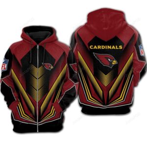 Nfl Arizona Cardinals Zippered Hoodie For Fan Newest Design Zip Up 3D Hoodie - a700964d7abf