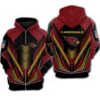 Nfl Arizona Cardinals Zippered Hoodie For Fan Newest Design Zip Up 3D Hoodie - e5a258720431