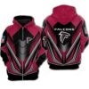 Nfl Atlanta Falcons Zippered Hoodie For Fan Newest Design Zip Up 3D Hoodie - 7d75b0db4e37