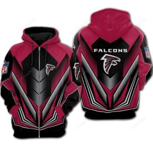 Nfl Atlanta Falcons Zippered Hoodie For Fan Newest Design Zip Up 3D Hoodie - a24ebae246a9