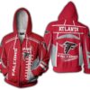 Nfl Atlanta Falcons Zippered Hoodie Limited Edition Zip Up 3D Hoodie - f1bac43bb374