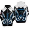 Nfl Carolina Panthers Zippered Hoodie For Fan Newest Design Zip Up 3D Hoodie - 28cb50ab8e94