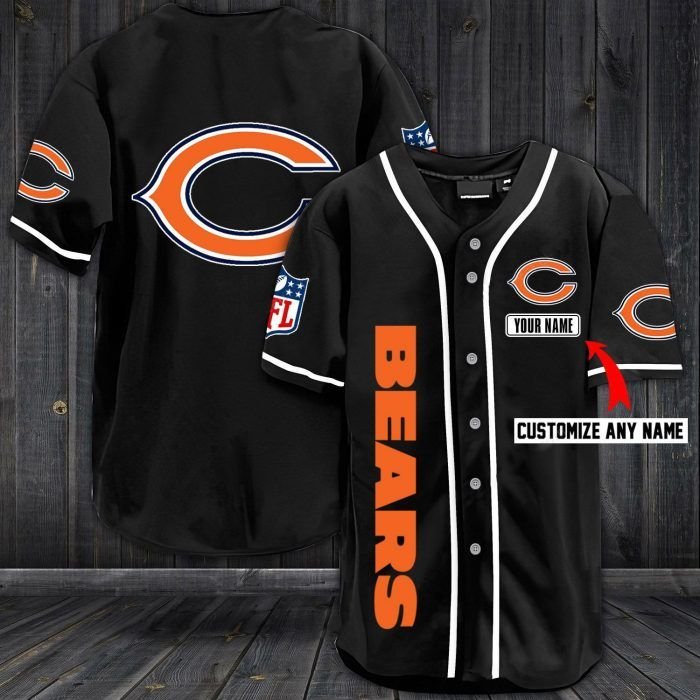 Nfl Chicago Bears Custom Name Baseball Jersey Shirt Nfl Chicago Bears Custom Name Baseball Jersey Shirt