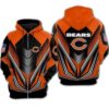 Nfl Chicago Bears Zippered Hoodie For Fan Newest Design Zip Up 3D Hoodie - 70fec1a45bdd
