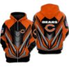 Nfl Chicago Bears Zippered Hoodie For Fan Newest Design Zip Up 3D Hoodie - d51c9ea05f27
