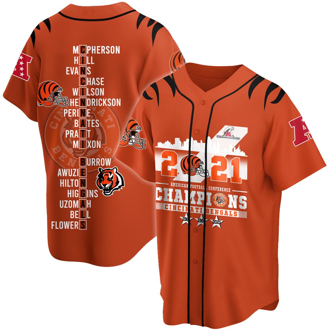 Nfl Cincinnati Bengals Champions 2021 Baseball Jersey Shirt Nfl Cincinnati Bengals Champions 2021 Baseball Jersey Shirt