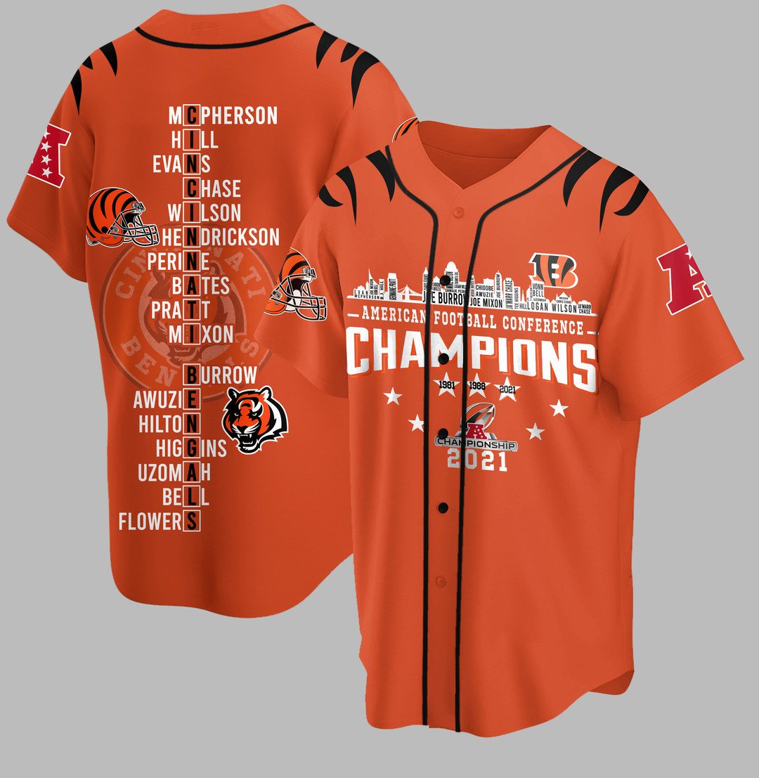 Nfl Cincinnati Bengals Champions Baseball Jersey Shirt Nfl Cincinnati Bengals Champions Baseball Jersey Shirt