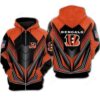 Nfl Cincinnati Bengals Zippered Hoodie For Fan Newest Design Zip Up 3D Hoodie - 1710811471c7
