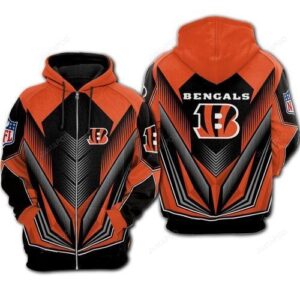 Nfl Cincinnati Bengals Zippered Hoodie For Fan Newest Design Zip Up 3D Hoodie - 1710811471c7
