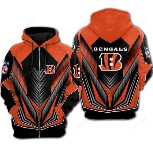 Nfl Cincinnati Bengals Zippered Hoodie For Fan Newest Design Zip Up 3D Hoodie - 1710811471c7 Nfl Cincinnati Bengals Zippered Hoodie For Fan Newest Design Zip Up 3D Hoodie - 1710811471c7