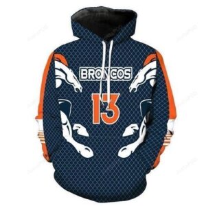 Nfl Denver Broncos Number 13 2020 Pullover And Zippered Hoodies Custom 3d Graphic Printed 3d Hoodie For Men For Women - db0a53686fc4