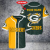 Nfl Green Bay Packers Custom Name Baseball Jersey