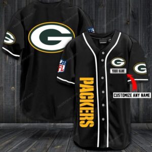 Nfl Green Bay Packers Custom Name Baseball Jersey Shirt
