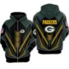 Nfl Green Bay Packers Zippered Hoodie For Fan Newest Design Zip Up 3D Hoodie - d679f3ab2888