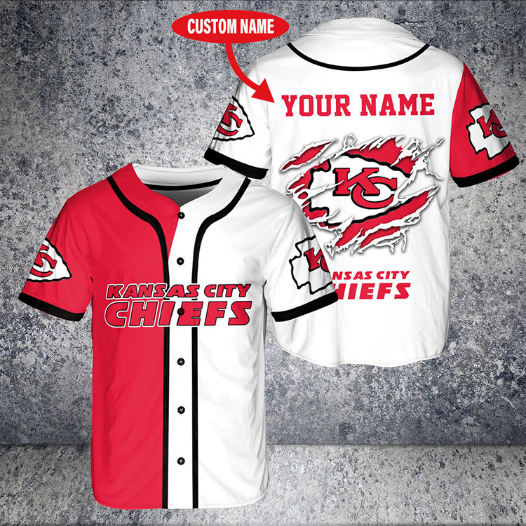 Nfl Kansas City Chiefs Custom Name Baseball Jersey Nfl Kansas City Chiefs Custom Name Baseball Jersey