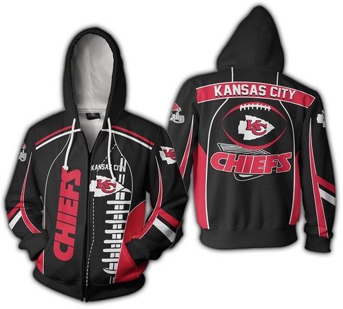 Nfl Kansas City Chiefs Zippered Hoodie Zip Up 3D Hoodie - 1763b6334270 Nfl Kansas City Chiefs Zippered Hoodie Zip Up 3D Hoodie - 1763b6334270