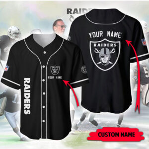 Nfl Las Vegas Raiders Custom Name Baseball Jersey