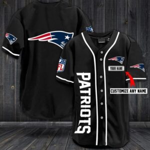 Nfl New England Patriots Custom Name Baseball Jersey Shirt