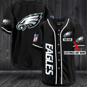 Nfl Philadenphia Eagles Custom Name Baseball Jersey Shirt