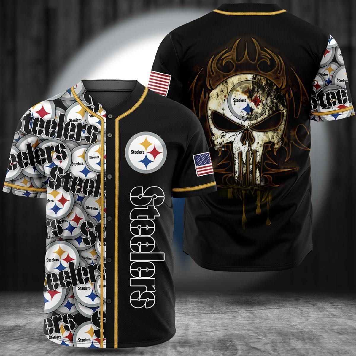 Nfl Pittsburgh Steelers Baseball Jersey Shirt Nfl Pittsburgh Steelers Baseball Jersey Shirt