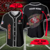 Nfl San Francisco 49Ers Custom Name Baseball Jersey