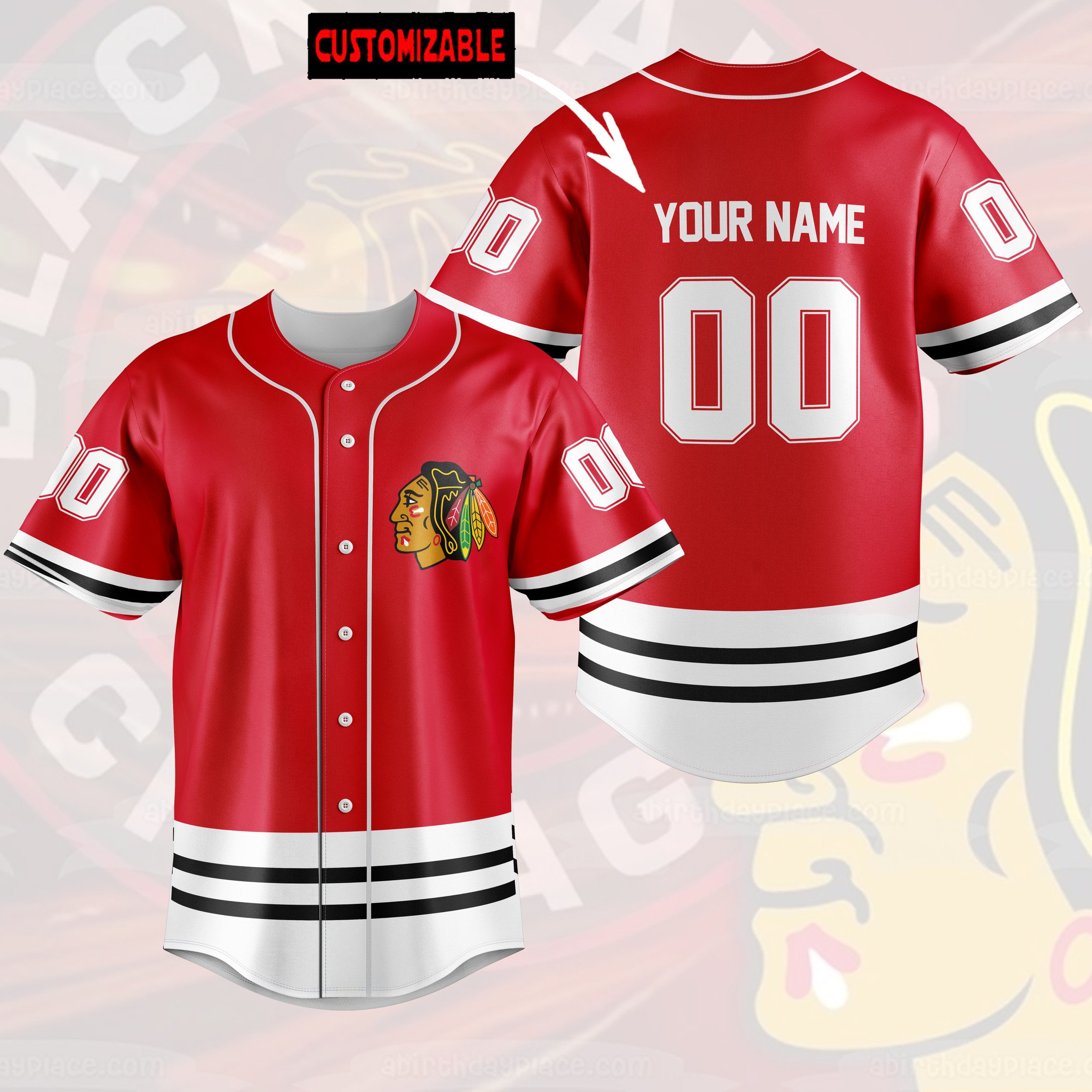 Nhl Chicago Blackhawks Personalized Baseball Jersey Nhl Chicago Blackhawks Personalized Baseball Jersey