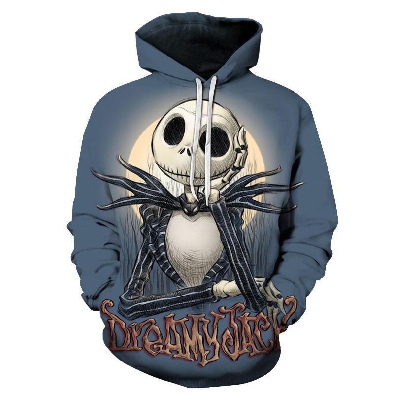Nightmare Before Christmas Dreamy Jack 3D Printed Hoodie/Zipper Hoodie - 3fcdac8cf27f Nightmare Before Christmas Dreamy Jack 3D Printed Hoodie/Zipper Hoodie - 3fcdac8cf27f