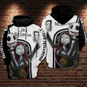Nightmare Before Christmas Jack Sally Selfie 3D Printed Hoodie/Zipper Hoodie - e729fdb8df58