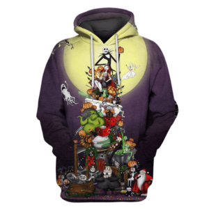 Nightmare Before Christmas Tree Jack And Sally 3D Printed Hoodie/Zipper Hoodie - 9fbbb79c6a0d