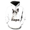 Nope Cat 3D Hoodie For Men Women All Over 3D Printed Hoodie - 02dc9995edab