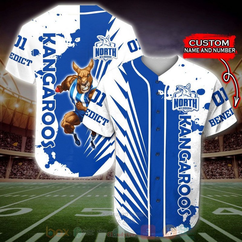 North Melbourne Kangaroos Afl Personalized Baseball Jersey North Melbourne Kangaroos Afl Personalized Baseball Jersey