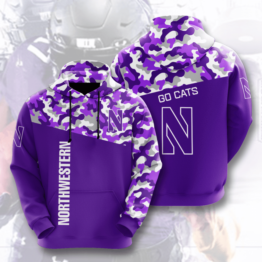 Northwestern Wildcats 3D Hoodie - f21e378eb81c Northwestern Wildcats 3D Hoodie - f21e378eb81c