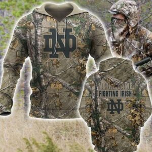 Notre Dame Fighting Irish Forest Pullover And Zippered Hoodies Custom 3D Graphic Printed 3D Hoodie All Over Print Hoodie For Men For Women - 40efa7912c32
