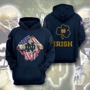 Notre Dame Fighting Irish Ncaa American Ripped Pullover And Zippered Hoodies Custom 3D Graphic Printed 3D Hoodie All Over Print Hoodie For Men For Women - 03a899c5fc70