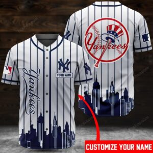 Nyc Yankees Custom Name Baseball Jersey