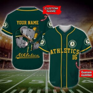 Oakland Athletics Mlb Personalized Baseball Jersey