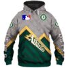Oakland Athletics Pullover And Zippered Hoodies Custom 3D Oakland Athletics Graphic Printed 3D Hoodie All Over Print Hoodie For Men For Women - 498936000000