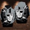 Oakland Raiders Nfl Football Big Logo Gray 3d Hoodie For Men For Women Oakland Raiders All Over Printed Hoodie. Oakland Raiders 3d Full Printing Shirt - 7f51ef1d7d9d