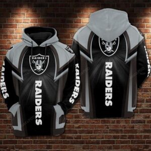 Oakland Raiders Nfl Football Black Gray 3d Hoodie For Men For Women Oakland Raiders All Over Printed Hoodie. Oakland Raiders 3d Full Printing Shirt - b74ac0a366e6