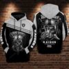 Oakland Raiders Nfl Football Black Sunday Skull 3d Hoodie For Men For Women Oakland Raiders All Over Printed Hoodie. Oakland Raiders 3d Shirt - 83ad2f80e7d8