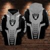 Oakland Raiders Nfl Football Gray 3D Hoodie For Men For Women Oakland Raiders All Over Printed Hoodie. Oakland Raiders 3D Full Printing Shirt - 349767deb2d7