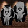 Oakland Raiders Nfl Football Gray 3d Hoodie For Men For Women Oakland Raiders All Over Printed Hoodie. Oakland Raiders 3d Shirt - 6eaa0201c8aa