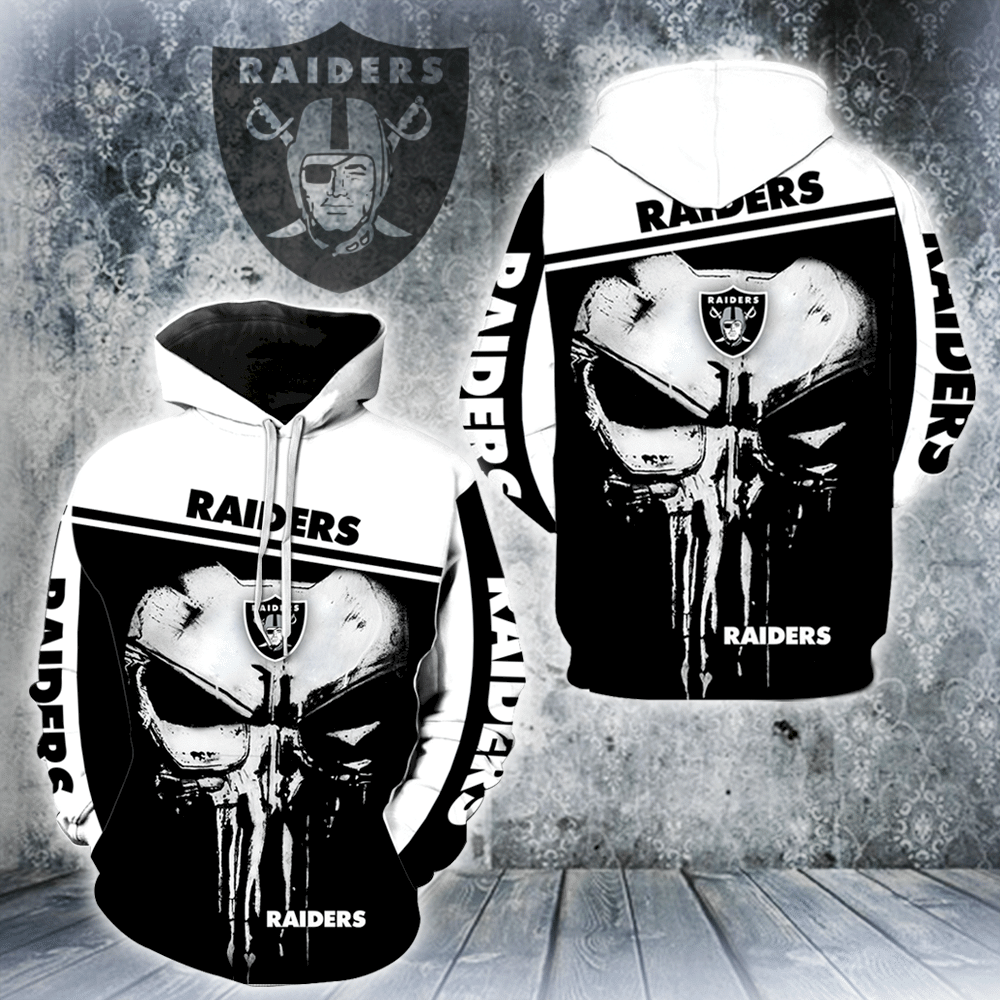 Oakland Raiders Punisher All Over Print 3D Hoodie For Men And Women - 2cd390e2bb3e Oakland Raiders Punisher All Over Print 3D Hoodie For Men And Women - 2cd390e2bb3e