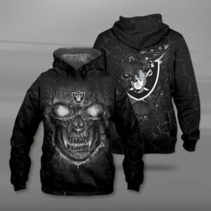 Oakland Raiders Skull 3D Hoodie For Men For Women All Over Printed Hoodie - 4a55e4897a92