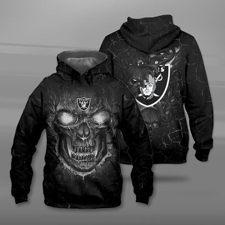 Oakland Raiders Skull 3D Hoodie For Men For Women All Over Printed Hoodie - 4a55e4897a92 Oakland Raiders Skull 3D Hoodie For Men For Women All Over Printed Hoodie - 4a55e4897a92