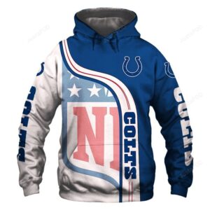 Official Indianapolis Colts NFL Men and Women 3D Hoodie And Zippered Hoodies Indianapolis Colts NFL 3D Shirt Indianapolis Colts All Over Printed Hoodie Shirt - c0a413d84f00